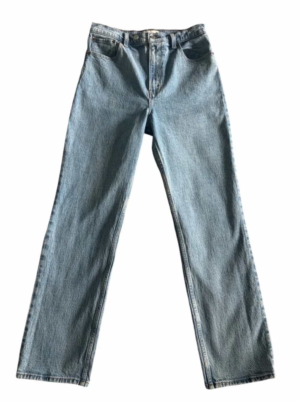 Abercrombie & Fitch 90s Straight High Rise Jeans Light Wash Size 29 - Picture 5 of 12